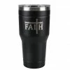 Lincoln Outfitters "Faith" 30 oz. Religious Tumbler, Black - 89-634-0204 - Tumblers