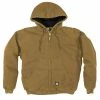 Lincoln Outfitters Men's Flex Washed Duck Sherpa Lined Hooded Jacket Brown - RLHJ317HKY - Jackets