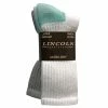 Lincoln Outfitters Women's Ultra-Dry Crew Socks 2 Pack - L2/949-G/W - Socks Women's
