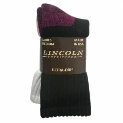 Lincoln Outfitters Women's Cotton Crew Socks 2 Pack - L2/949-B/W - Socks Women's