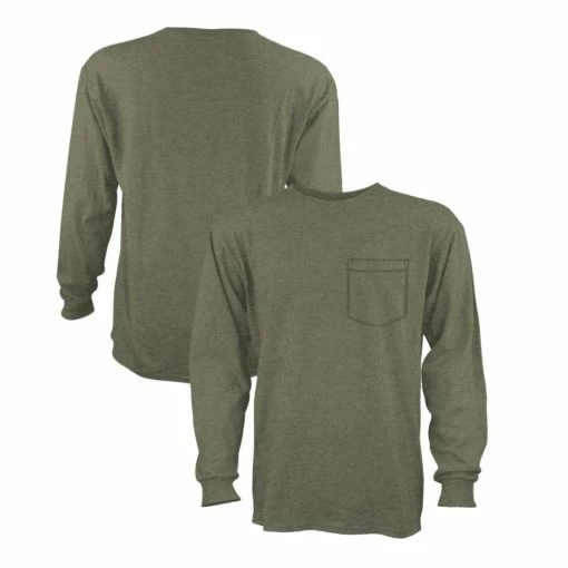 Lincoln Outfitters Mens Long Sleeve Heavyweight Pocket T-Shirt - LOLSPK-04 - Long Sleeve Shirts -Cheap Lincoln Outfitters Store 1075ba2e63090738461597492a27a83d099a141c LOLSPK 04 lichen