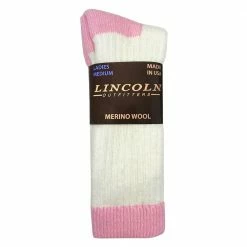 Lincoln Outfitters Women's Merino Wool Blend Boot Sock White Medium - L872-WH/PK - Socks