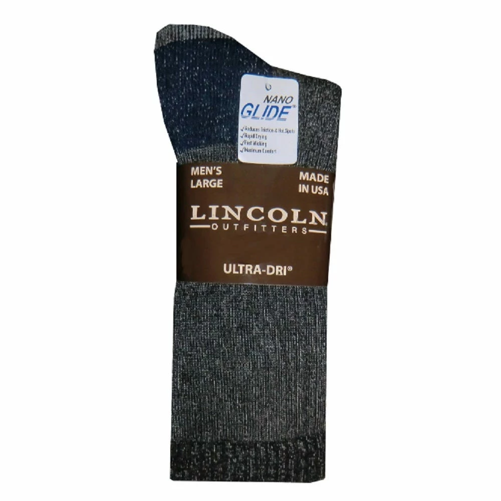 Lincoln Outfitters Men's Mid-Weight Crew Sock 2 Pack Black - L2/72466-BL-L - Socks 1 Lincoln Outfitters Men's Mid-Weight Crew Sock 2 Pack Black - L2/72466-BL-L - Socks