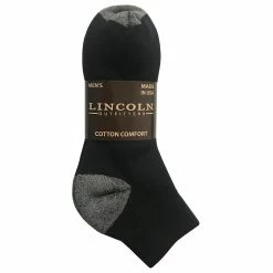 Lincoln Outfitters Men's Quarter Sock 3 Pack Black - L3/941-BL - Socks