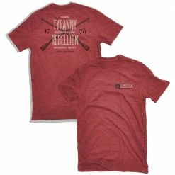 Lincoln Outfitters Men's Short Sleeve Tyranny Rebellion T-Shirt Brick Red Heather - LO-137 - T-Shirts