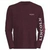 Lincoln Outfitters Ladie's Long Sleeve Logo Shirt, Windsor Wine Black Heather - LO-LLS708-WWBH - Long Sleeve Shirts Women's