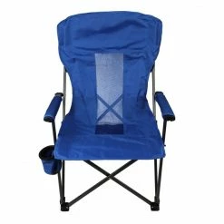 Lincoln Outfitters Hard Arm Folding Chair Blue 87-840-0204 - Camp Furniture