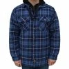 Lincoln Outfitters Men's Hooded Shirt Jacket Navy Blue - LOHJ-A0537 - Jackets