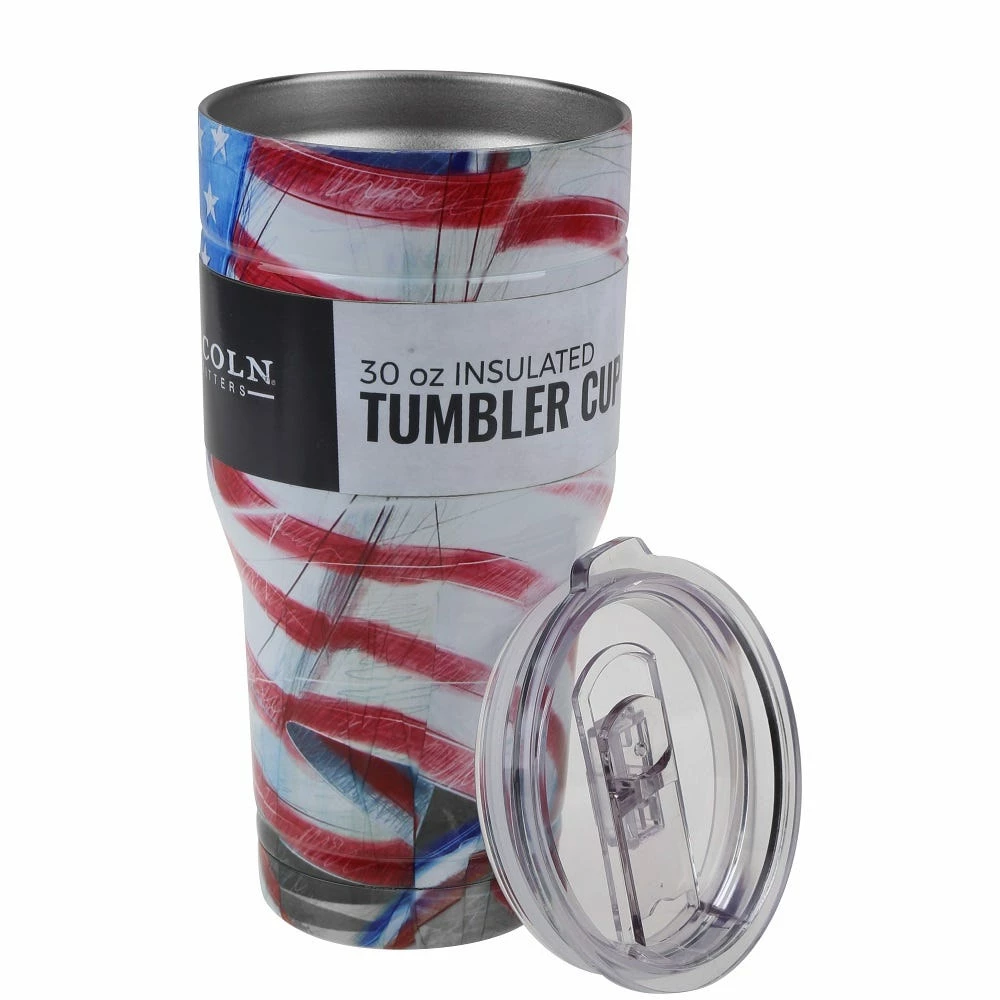 Lincoln Outfitters 30 Oz Stainless Tumbler USA Flag 88-086-0204 - Tumblers 3 Lincoln Outfitters 30 Oz Stainless Tumbler USA Flag 88-086-0204 - Tumblers - Image 3