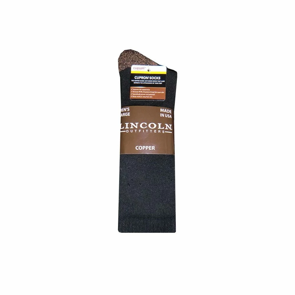 Lincoln Outfitters Men's Cupron Copper Ultra-Dri Crew Sock Black - L72305-BL - Socks 1 Lincoln Outfitters Men's Cupron Copper Ultra-Dri Crew Sock Black - L72305-BL - Socks
