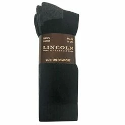 Lincoln OutfittersLincoln Outfitters Cotton Crew Work Boot Sock - 3 Pack - Black-Size Men's Large L3/72300-BL-L - Socks