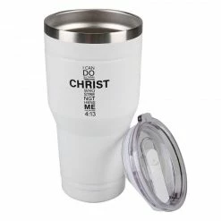 Lincoln Outfitters "All Things Through Christ" 30 oz. Religious Tumbler, White - 89-645-0204 - Tumblers -Cheap Lincoln Outfitters Store 6942b52d8069dcc73aa1e10baedce3b2599453b3 32631068 3