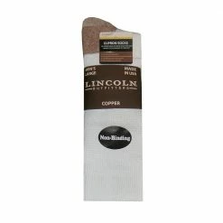 Lincoln Outfitters Men's Cupron Copper Non-Binding Sock White - L72303-W - Socks