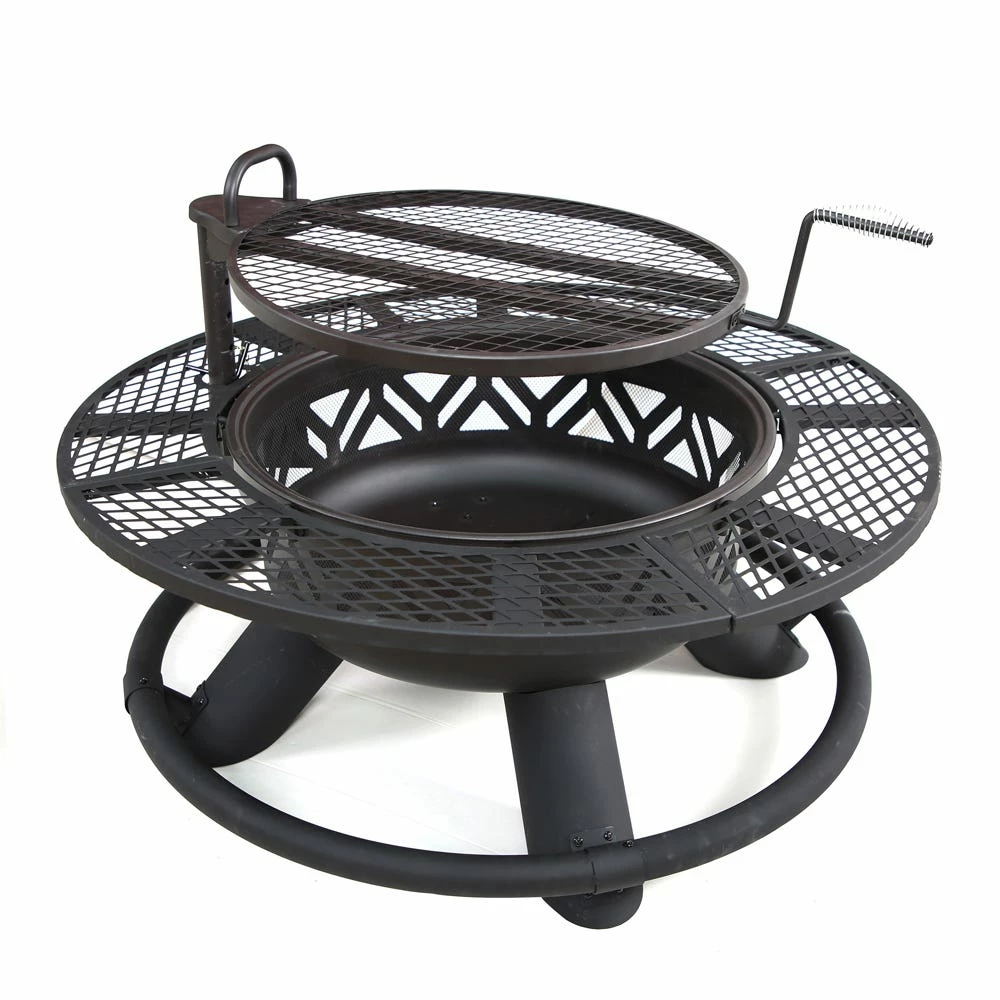 Lincoln Outfitters Steel Fire Pit with BBQ Grate - 90-165-0204 - Fire Pits & Heaters 4 Lincoln Outfitters Steel Fire Pit with BBQ Grate - 90-165-0204 - Fire Pits & Heaters - Image 4