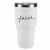 Lincoln Outfitters "Faith" 30 oz. Religious Tumbler, White - 89-644-0204 - Tumblers
