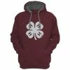 Lincoln Outfitters 4-H Filled Clover Men's Long Sleeve Fleece Hoodie - 4HH-03-MAR - Hooded Sweatshirts