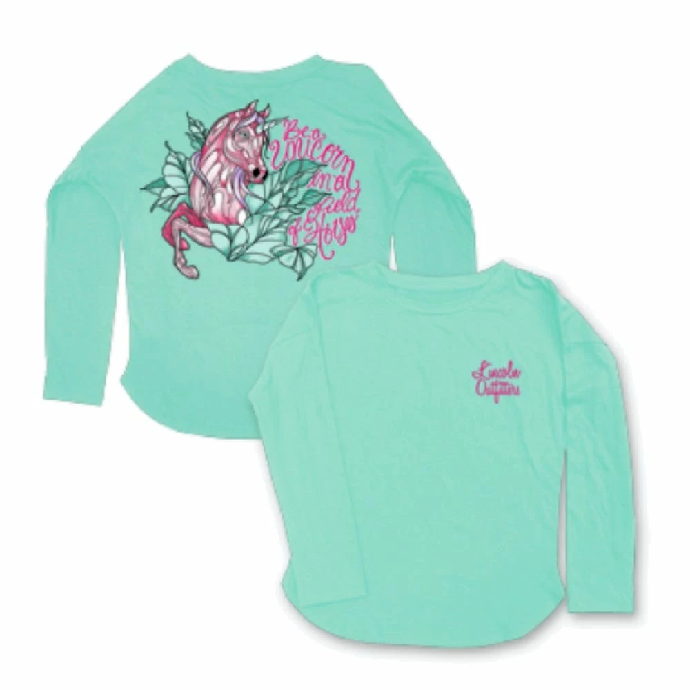 Lincoln Outfitters Girls' Be A Unicorn Long Sleeve T-Shirt Loyls-06 - Shirts 1 Lincoln Outfitters Girls' Be A Unicorn Long Sleeve T-Shirt Loyls-06 - Shirts