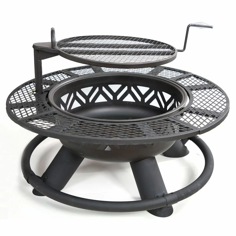 Lincoln Outfitters Steel Fire Pit with BBQ Grate - 90-165-0204 - Fire Pits & Heaters 1 Lincoln Outfitters Steel Fire Pit with BBQ Grate - 90-165-0204 - Fire Pits & Heaters