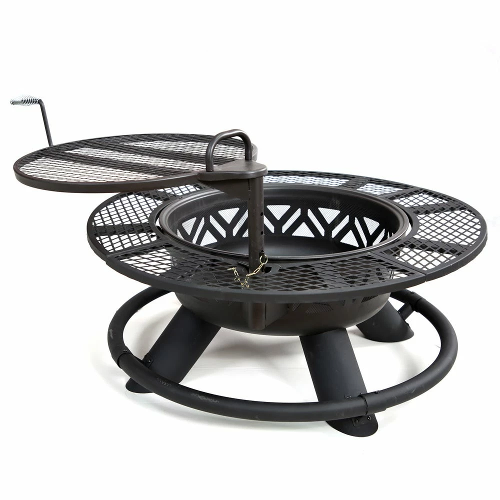 Lincoln Outfitters Steel Fire Pit with BBQ Grate - 90-165-0204 - Fire Pits & Heaters 7 Lincoln Outfitters Steel Fire Pit with BBQ Grate - 90-165-0204 - Fire Pits & Heaters - Image 7