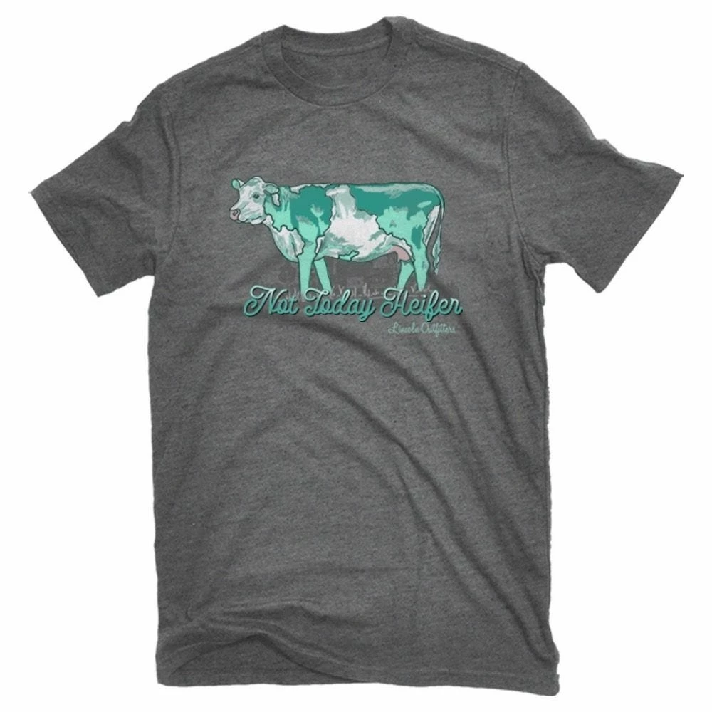 Lincoln Outfitters Ladies Not Today Heifer Pretty Cow Short Sleeve T-Shirt - LO-L161 - T-Shirts 1 Lincoln Outfitters Ladies Not Today Heifer Pretty Cow Short Sleeve T-Shirt - LO-L161 - T-Shirts