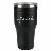 Lincoln Outfitters "Faith" 30 oz. Religious Tumbler, Black - 89-632-0204 - Tumblers