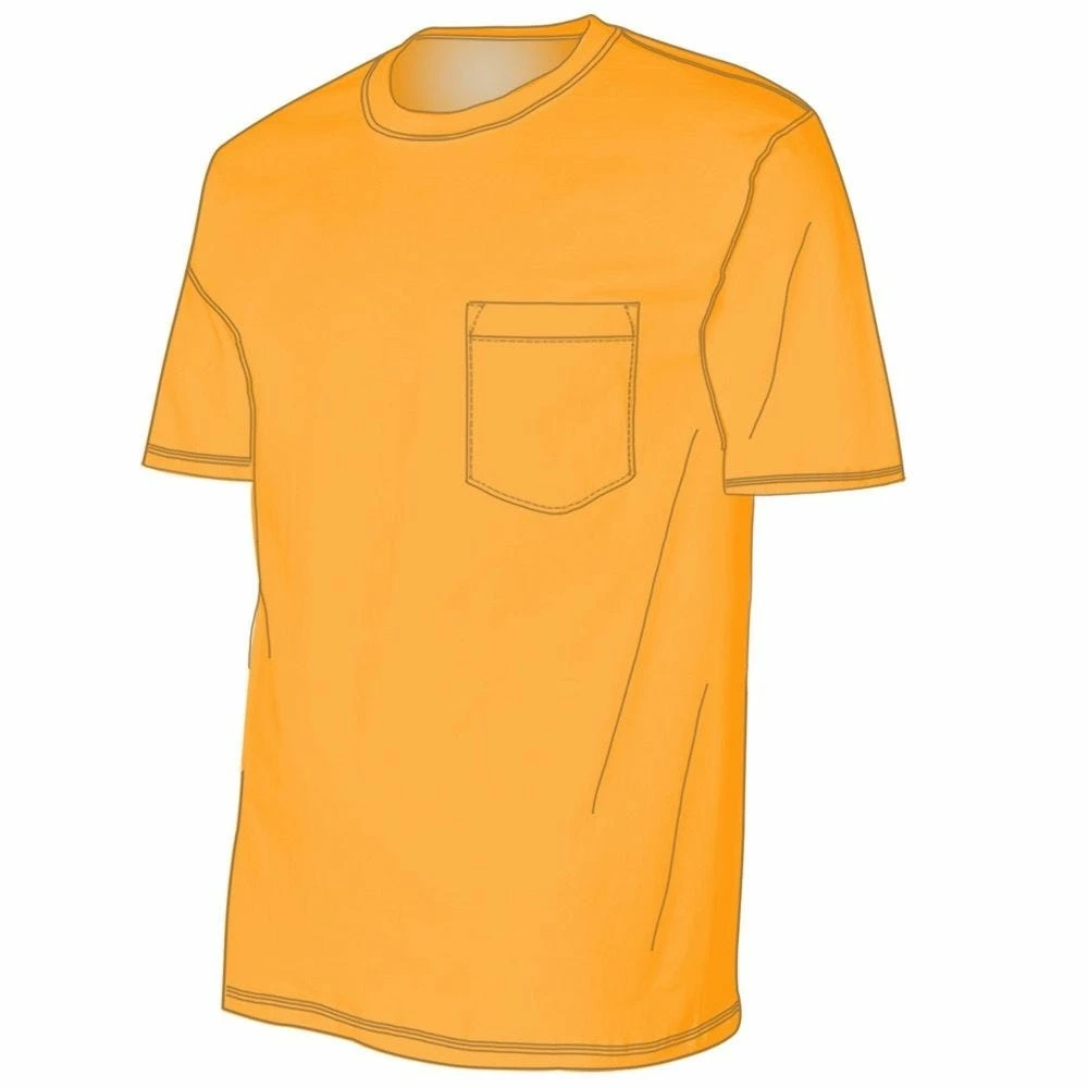 Lincoln Outfitters Men's Heavyweight Pocket T-Shirt - LOPK-01-ORG 1 Lincoln Outfitters Men's Heavyweight Pocket T-Shirt - LOPK-01-ORG