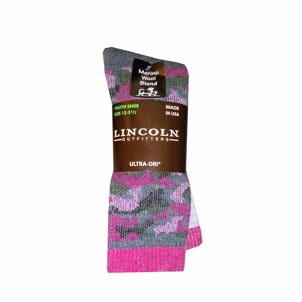 Lincoln Outfitters Girl's Merino Wool Blend Boot Sock 2 Pack Camo - L2/8857-C/PK - Socks 1 Lincoln Outfitters Girl's Merino Wool Blend Boot Sock 2 Pack Camo - L2/8857-C/PK - Socks