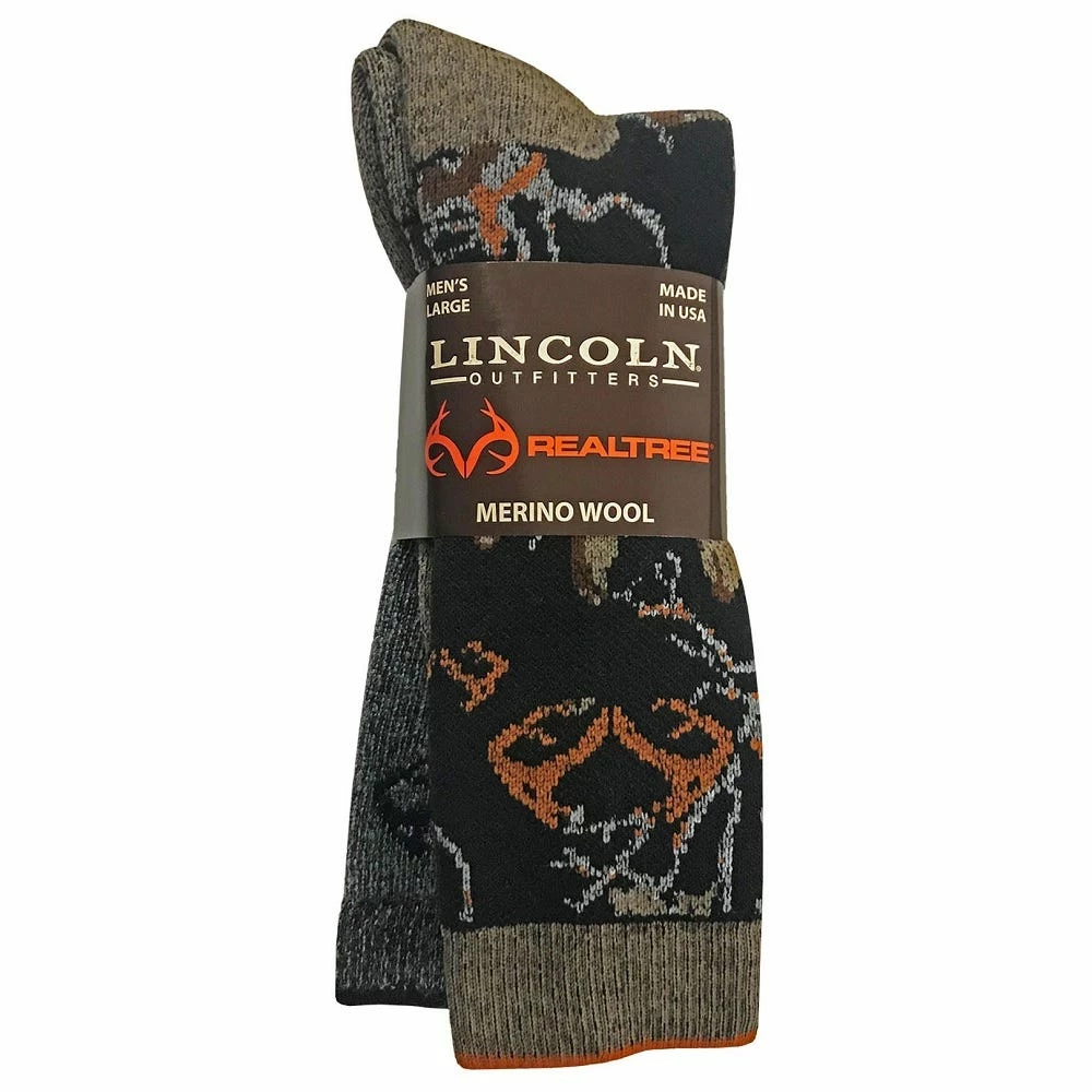 Lincoln Outfitters Men's Camo Merino Wool Blend Sock 2 Pack Camo Black - RT/L2/772-822-CBL - Socks 1 Lincoln Outfitters Men's Camo Merino Wool Blend Sock 2 Pack Camo Black - RT/L2/772-822-CBL - Socks
