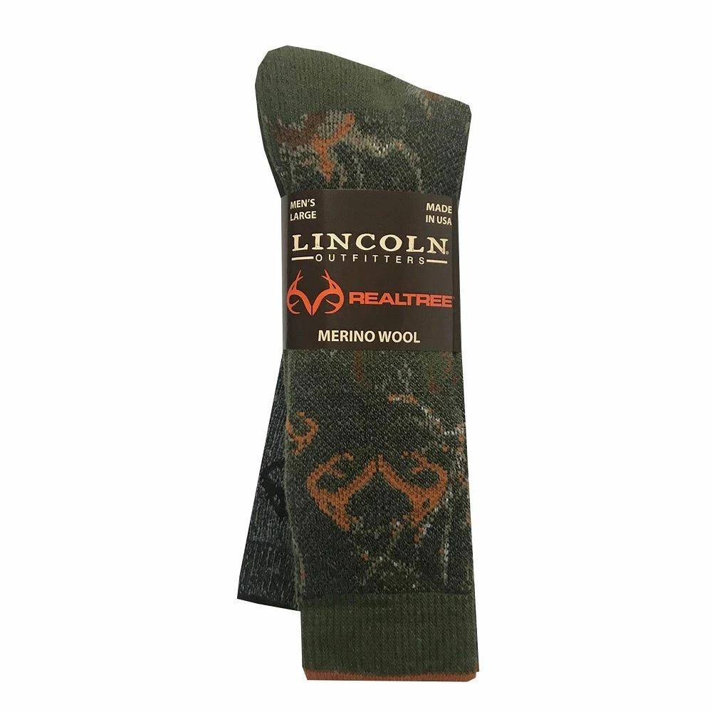 Lincoln Outfitters Men's Camo Merino Wool Blend Sock 2 Pack Camo Green Large - RT/L2/772-822C-CGR - Socks 1 Lincoln Outfitters Men's Camo Merino Wool Blend Sock 2 Pack Camo Green Large - RT/L2/772-822C-CGR - Socks