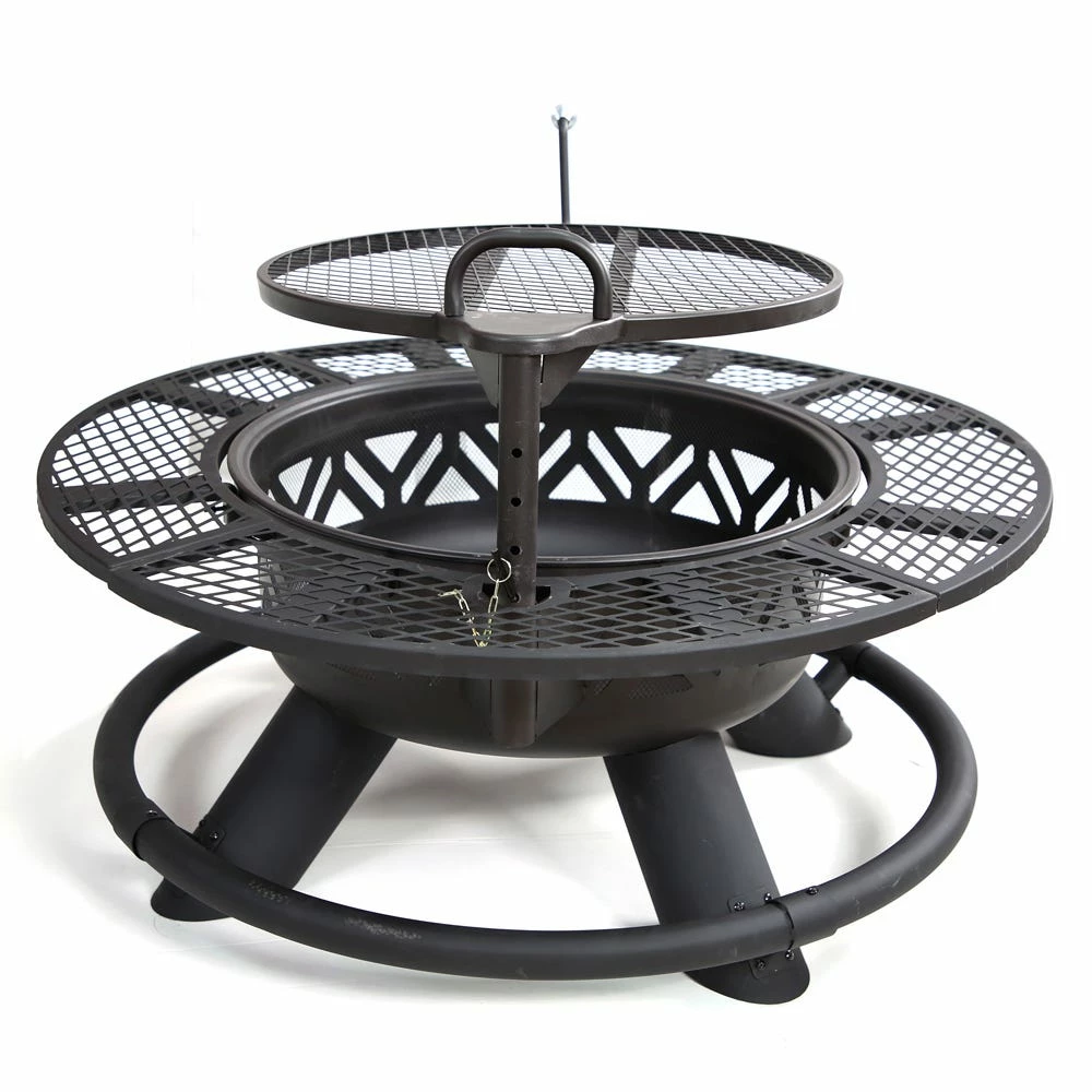 Lincoln Outfitters Steel Fire Pit with BBQ Grate - 90-165-0204 - Fire Pits & Heaters 3 Lincoln Outfitters Steel Fire Pit with BBQ Grate - 90-165-0204 - Fire Pits & Heaters - Image 3