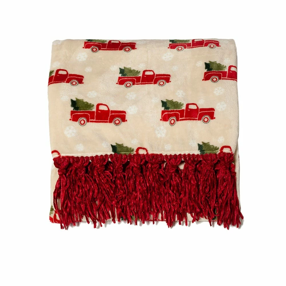 Lincoln Outfitters Orange Velvet 50 x 60 Throw with printed truck Patch applique - RK-VELAP-TRK - Blankets & Bedspreads 2 Lincoln Outfitters Orange Velvet 50 x 60 Throw with printed truck Patch applique - RK-VELAP-TRK - Blankets & Bedspreads - Image 2