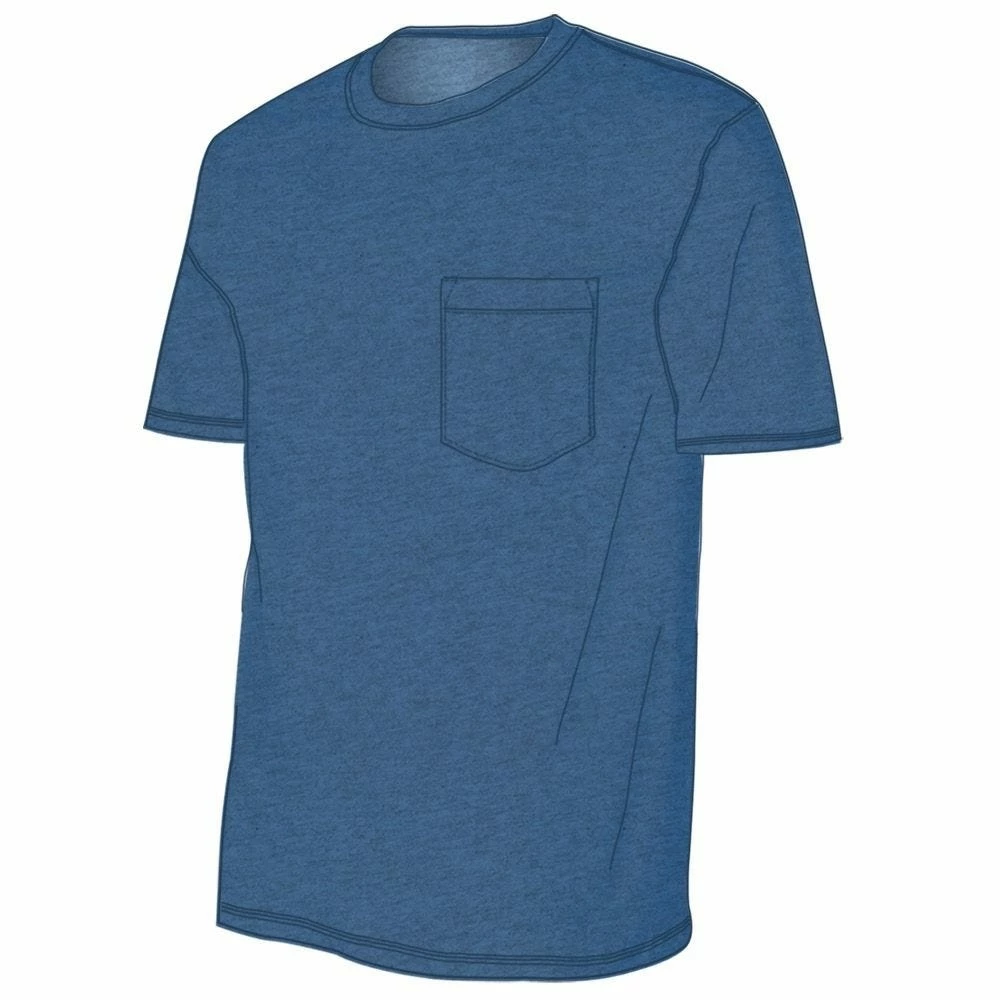Lincoln Outfitters Men's Heavyweight Pocket T-Shirt - LOPK-01-BLU 1 Lincoln Outfitters Men's Heavyweight Pocket T-Shirt - LOPK-01-BLU