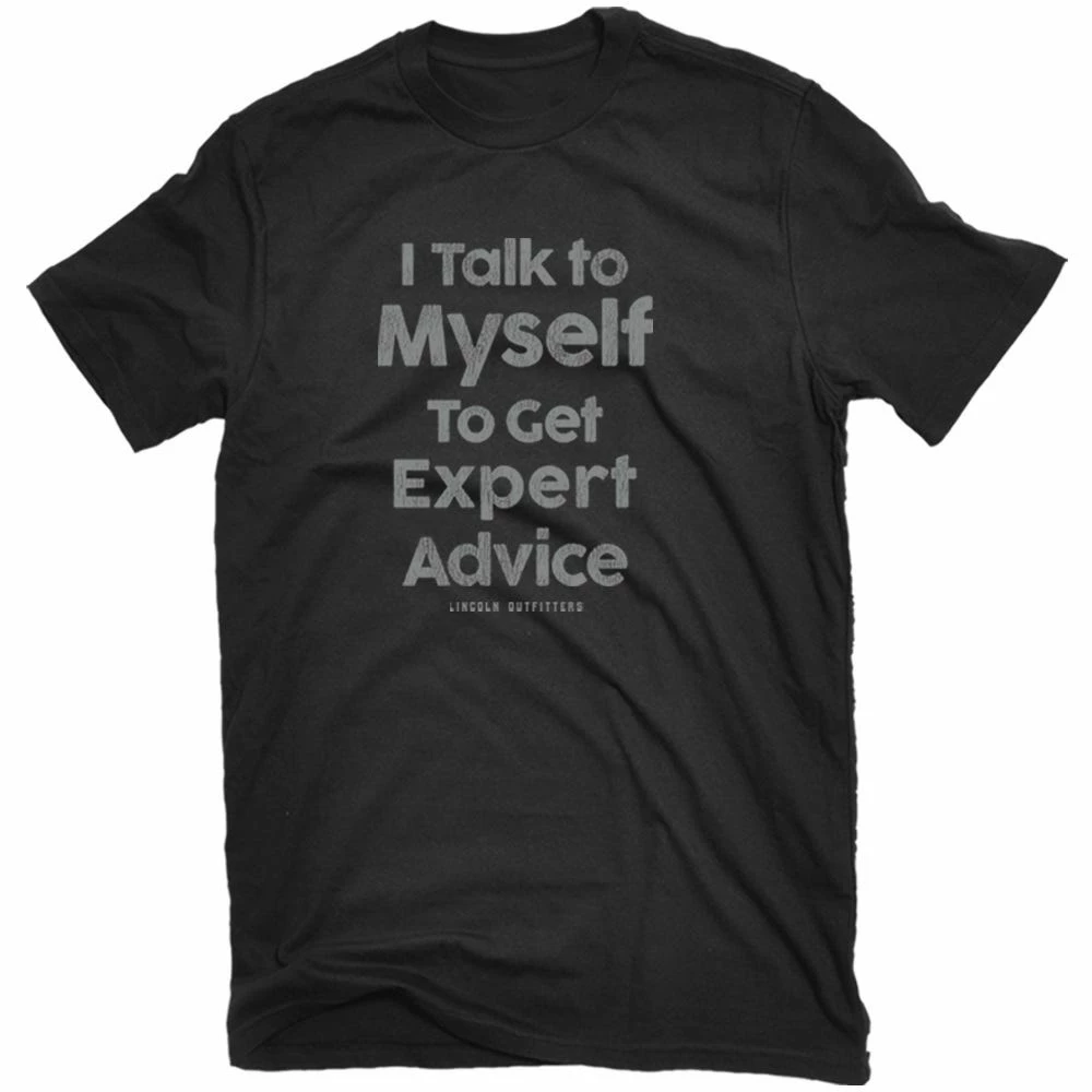 Lincoln Outfitters Men's Short Sleeve Expert Advice T-Shirt Washed Black - LO-149 - T-Shirts 1 Lincoln Outfitters Men's Short Sleeve Expert Advice T-Shirt Washed Black - LO-149 - T-Shirts