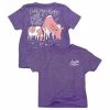 Lincoln Outfitters Youth Girl's Heifer in a Pansy Patch Short Sleeve T-Shirt - LOY-24 - T-Shirts
