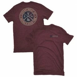 Lincoln Outfitters Men's Short Sleeve Graphic T-Shirt Windsor Wine Dark Heather - LO-61 - T-Shirts